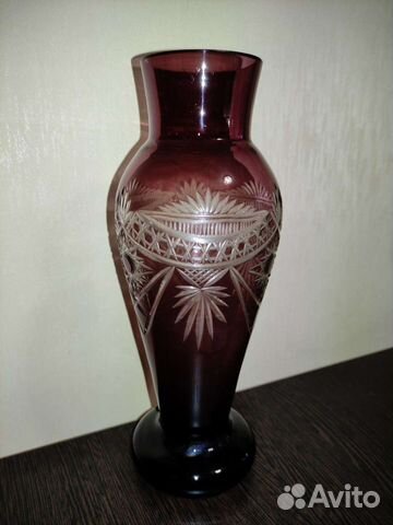 Ваза марганцевое стекло 1950г