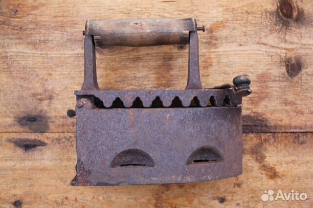 Утюг угольный старинный Клеймо на крышке касимов