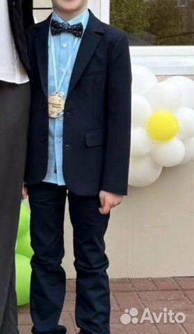 Пиджак для мальчика 128 синий mango