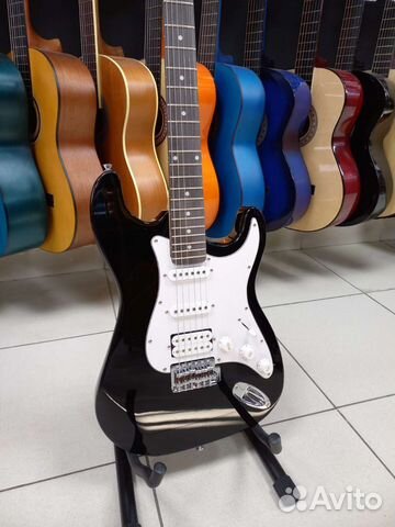 Электрогитара Черная с Хамбакером Rocket Новая