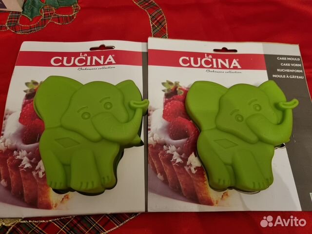 Силиконовые формы для выпечки, слоники, 2 штуки