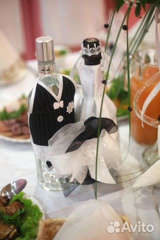 Свадебные аксессуары на шампанское (жених/невеста)