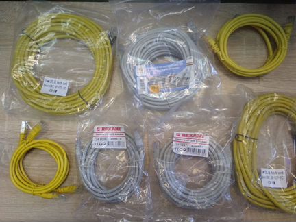 Патч корд 1 метр, 5м, 10м, 15м, 20м, 30м, 50м