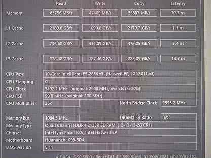Комплект huananzhi X99-BD4/Xeon2666v3/32Gb ECC REG