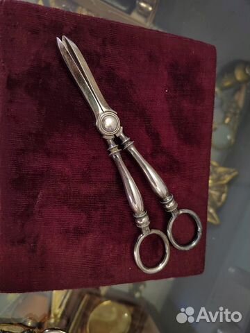 Винтажные ножницы для винограда Серебрение Англия