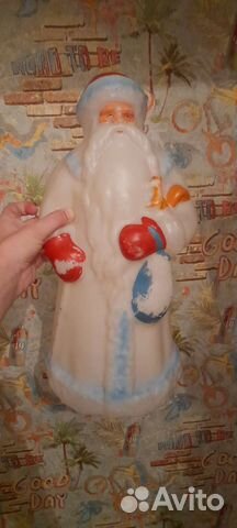 Дед мороз СССР пластик пластмассовый