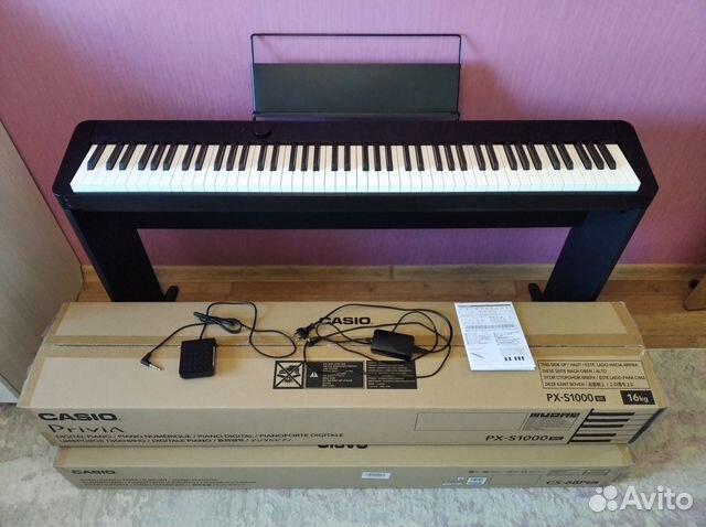 Цифровое пианино casio privia PX-S1000 BK + стойка