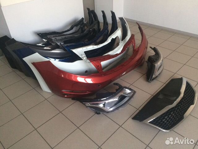 Бампер передний на Киа Рио 3