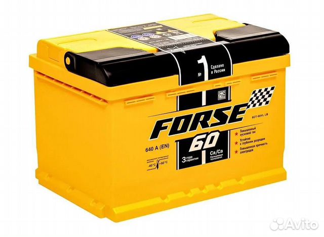 Аккумулятор автомобильный Forse 60 Ач прямая поляр