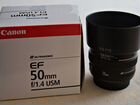 Canon EF 50mm F/1.4 USM объявление продам