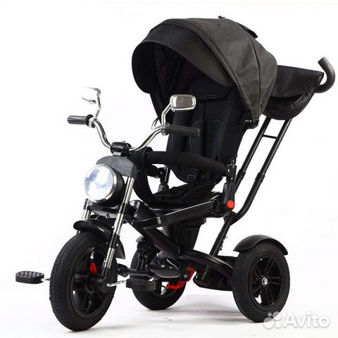 Велосипед трех колесный с ручкой мамы
