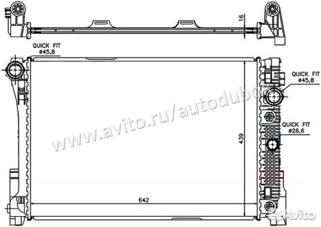 Радиатор мерседес w204