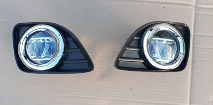 Птф led+рамки на toyota Camry v40 v45
