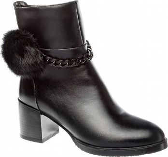 С цепочкой и натуральным мехом сапоги полусапоги Б