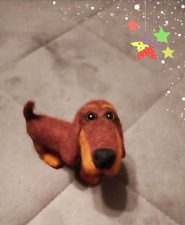 Игрушка Такса ручной работы