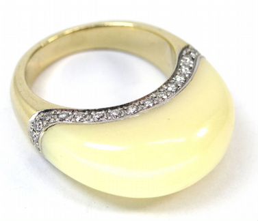 Золотое кольцо 585 пробы с бриллиантами 0.34 ct