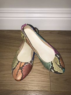 Балетки из питоновой кожи