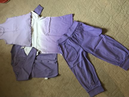 Комплект:бриджи+майка+футболка+кофта futurino р140