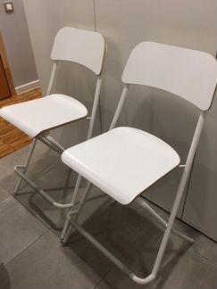 Стул барный IKEA Франклин складной, белый 63 см