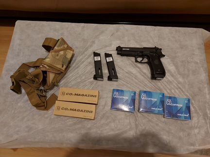 Страйкбольный пистолет KJW Beretta M9A1 CO2 GBB