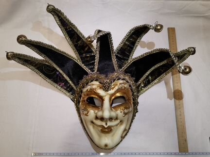 Венецианская маска Джокера карнавальная папье-маше