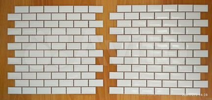 Плитка-мозаика белая 32,2 см Х 29,5 см