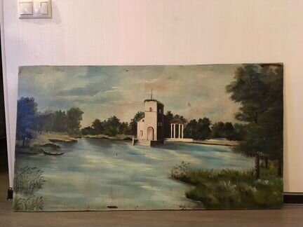 Картина дореволюционная. 119х65см. Масло