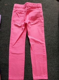 Джинсы розовые