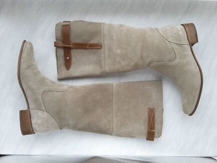 Сапоги итальянские замшевые классика, р. 36