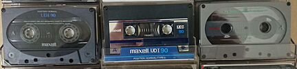 Винтажные кассеты maxell: cdsii, UDI 90, UR 46