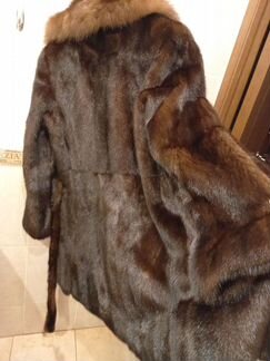 Шуба норковая,воротник соболь
