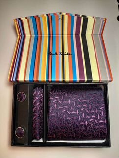 Галстук, платок, запонки Paul Smith комплект
