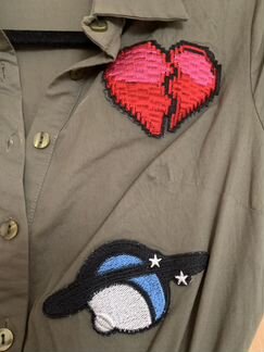 Платье хаки с тюлью