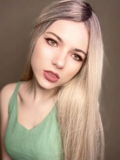 Парик блонд омбре прямой