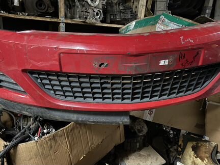 Бампер передний astra h gtc 3d красный