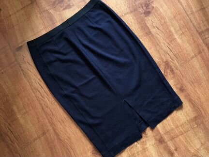 Юбка карандаш трикотажная синяя Uniqlo размер М
