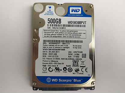 HDD 2.5" Western Digital "Scorpio blue" 500 Gb. 