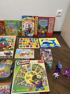 Детский развлекательный набор книги пазлы алфавит