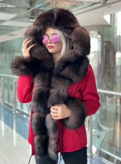 Парка с натуральным мехом