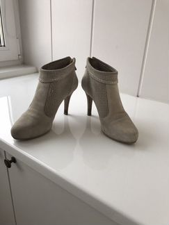 Ботильоны замшевые серые