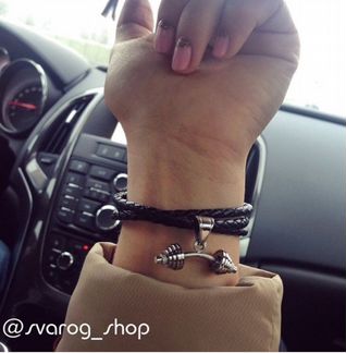 Кулон из серебра в форме штанги. новый