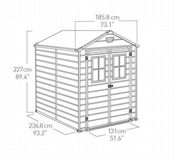 Пластиковый сарай Scala Big 1,86x2,37x2,27 м
