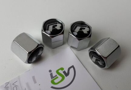 Колпачки на ниппеля Volkswagen Rline на литой диск