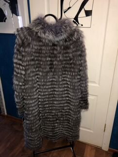 Шуба пальто из чернобурки AnnaVerdi 58/62