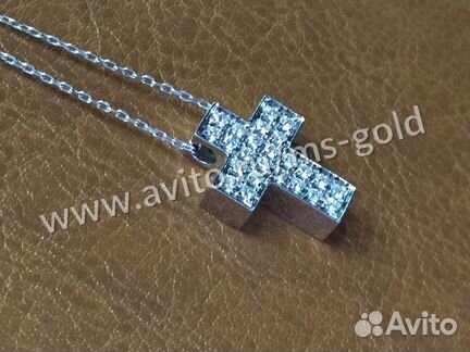 Крест + цепочка с бриллиантами