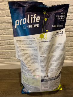 Сухой корм для собак prolife sensitive adult mediu