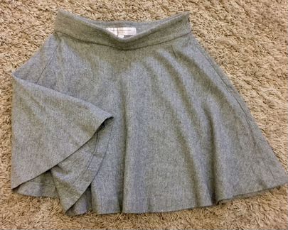 Юбка из серой шерсти