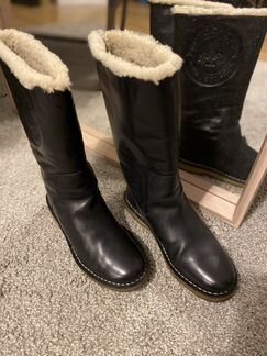 Зимние кожаные сапоги Bally