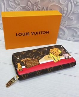 Новый кошелек Louis Vuitton Zippy monogram Лев