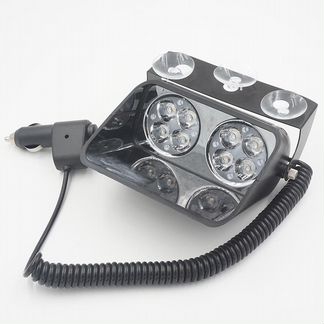 Сробоскоп желтый под лобовое стекло 12/24 вольт